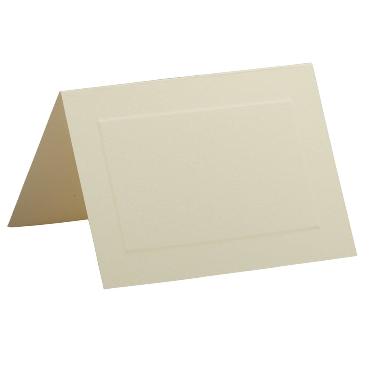 JAM Paper A1 Ivory Blank Foldover Cards with Panel